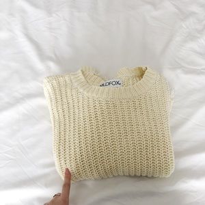 WILDFOX SWEATER: Creamy white